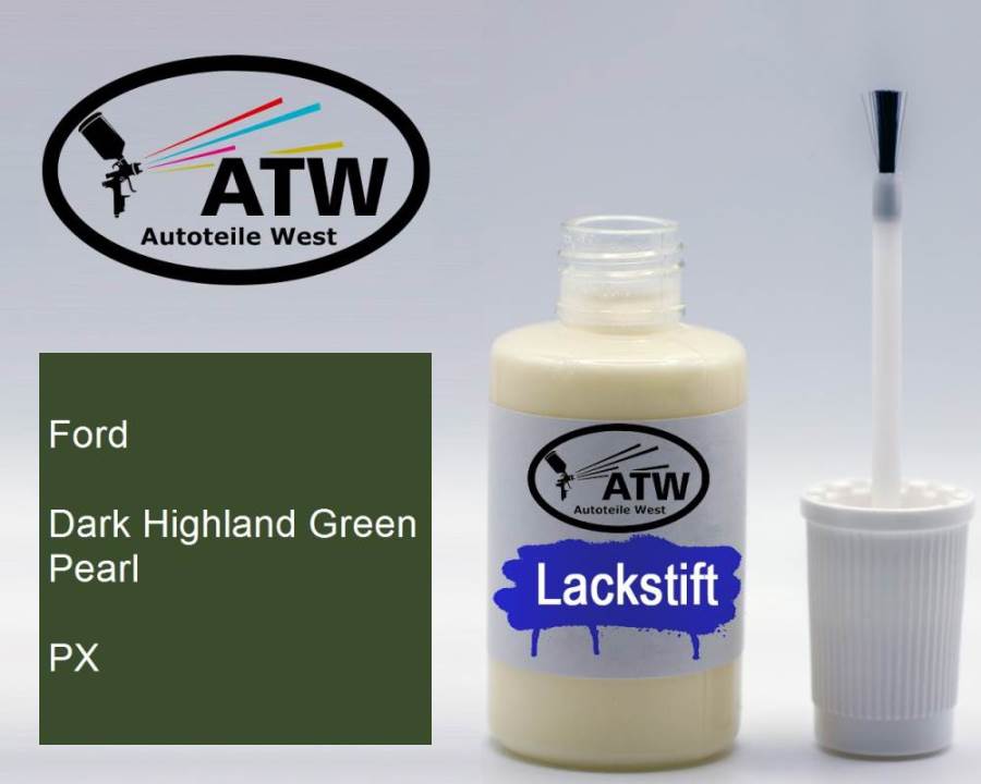Ford, Dark Highland Green Pearl, PX: 20ml Lackstift, von ATW Autoteile West.